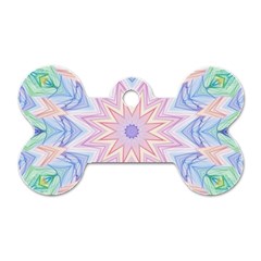 Soft Rainbow Star Mandala Dog Tag Bone (two Sided) by Zandiepants