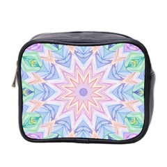 Soft Rainbow Star Mandala Mini Travel Toiletry Bag (two Sides) by Zandiepants