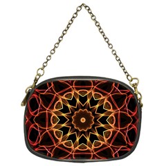 Yellow And Red Mandala Chain Purse (one Side) by Zandiepants