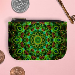 Peacock Feathers Mandala Coin Change Purse by Zandiepants