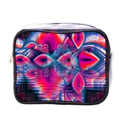 Cosmic Heart Of Fire, Abstract Crystal Palace Mini Travel Toiletry Bag (one Side) by DianeClancy