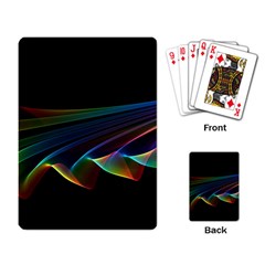  Flowing Fabric Of Rainbow Light, Abstract  Playing Cards Single Design by DianeClancy