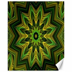 Woven Jungle Leaves Mandala Canvas 11  X 14  (unframed) by Zandiepants