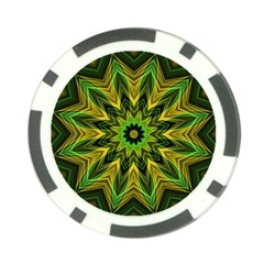 Woven Jungle Leaves Mandala Poker Chip by Zandiepants