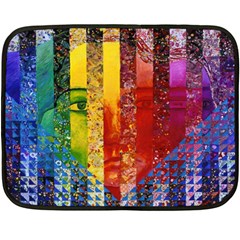 Conundrum I, Abstract Rainbow Woman Goddess  Mini Fleece Blanket (two Sided) by DianeClancy