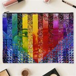 Conundrum I, Abstract Rainbow Woman Goddess  Cosmetic Bag (XXXL) Front