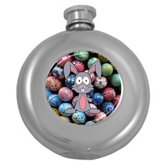 Easter Egg Bunny Treasure Hip Flask (round) by StuffOrSomething