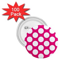 Pink Polkadot 1 75  Button (100 Pack) by Zandiepants