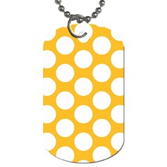 Sunny Yellow Polkadot Dog Tag (two-sided)  by Zandiepants