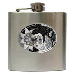 Venetian Mask Hip Flask by StuffOrSomething