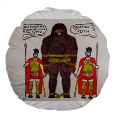 Big Foot & Romans 18  Premium Round Cushion  by creationtruth