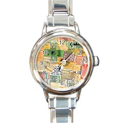 Retro Concert Tickets Round Italian Charm Watch by StuffOrSomething