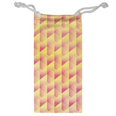 Geometric Pink & Yellow  Jewelry Bag by Zandiepants