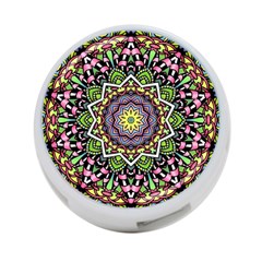 Psychedelic Leaves Mandala 4-port Usb Hub (two Sides) by Zandiepants