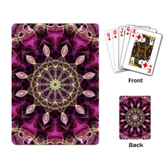 Purple Flower Playing Cards Single Design by Zandiepants