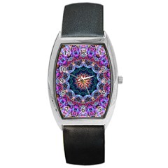 Purple Lotus Tonneau Leather Watch by Zandiepants