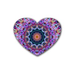 Purple Lotus Drink Coasters 4 Pack (heart)  by Zandiepants