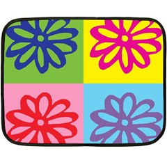 Flower Mini Fleece Blanket (two Sided) by Siebenhuehner