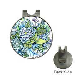 Peaceful Flower Garden Hat Clip With Golf Ball Marker by Zandiepants