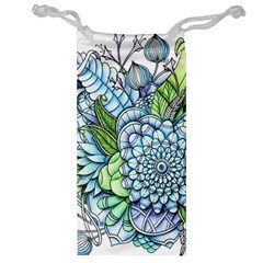 Peaceful Flower Garden 2 Jewelry Bag by Zandiepants