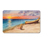 Alone On Sunset Beach Magnet (Rectangular) Front