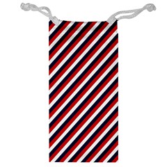 Diagonal Patriot Stripes Jewelry Bag by StuffOrSomething