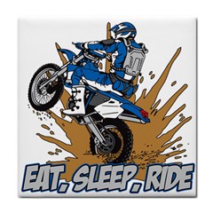 Eat Sleep Ride Motocross Tile Coaster by MegaSportsFan