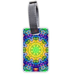 Psychedelic Abstract Luggage Tag (one Side) by Colorfulplayground