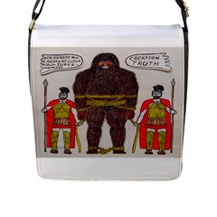 Big Foot & Romans Flap Closure Messenger Bag (large) by creationtruth