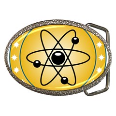 Atom Symbol Belt Buckle (oval) by StuffOrSomething