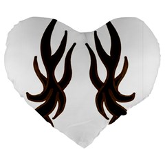 Dancing Fire 19  Premium Heart Shape Cushion by coolcow