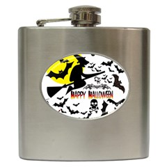 Happy Halloween Collage Hip Flask by StuffOrSomething