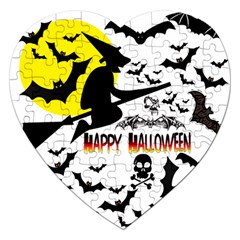 Happy Halloween Collage Jigsaw Puzzle (heart) by StuffOrSomething