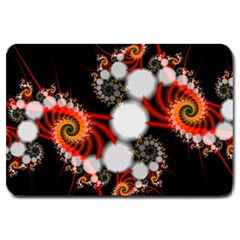 Mysterious Dance In Orange, Gold, White In Joy Large Door Mat by DianeClancy