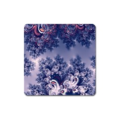 Pink And Blue Morning Frost Fractal Magnet (square) by Artist4God