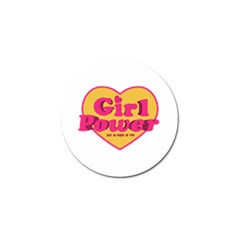 Girl Power Heart Shaped Typographic Design Quote Golf Ball Marker 4 Pack by dflcprints