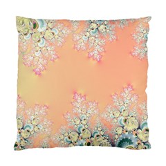 Peach Spring Frost On Flowers Fractal Cushion Case (two Sided)  by Artist4God