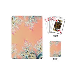 Peach Spring Frost On Flowers Fractal Playing Cards (mini) by Artist4God