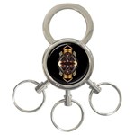 African Goddess 3-Ring Key Chain Front