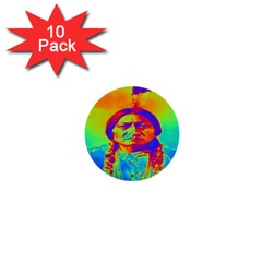 Sitting Bull 1  Mini Button (10 Pack) by icarusismartdesigns