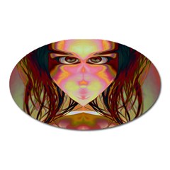 Cat Woman Magnet (oval) by icarusismartdesigns