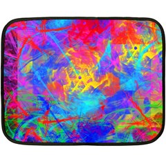 Colour Chaos  Mini Fleece Blanket (two Sided) by icarusismartdesigns