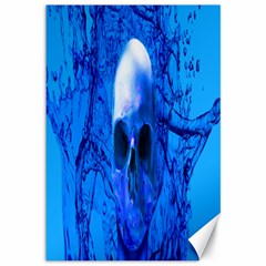 Alien Blue Canvas 12  X 18  (unframed) by icarusismartdesigns