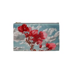 Flowers In The Sky Cosmetic Bag (small) by dflcprints