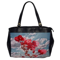 Flowers In The Sky Oversize Office Handbag (one Side) by dflcprints