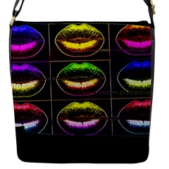 Sassy Lips  Flap Closure Messenger Bag (small) by OCDesignss