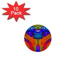 Lava Creature 1  Mini Button (10 pack) Front