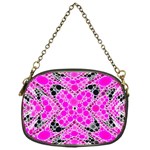 Bling Pink Black Kieledescope  Chain Purse (One Side) Front