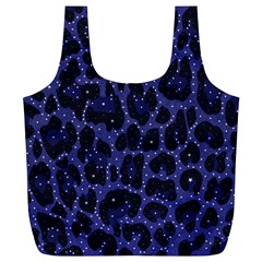 Blue Leapord Bling Reusable Bag (xl) by OCDesignss