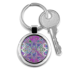 Pink Purple Abstract  Key Chain (round) by OCDesignss